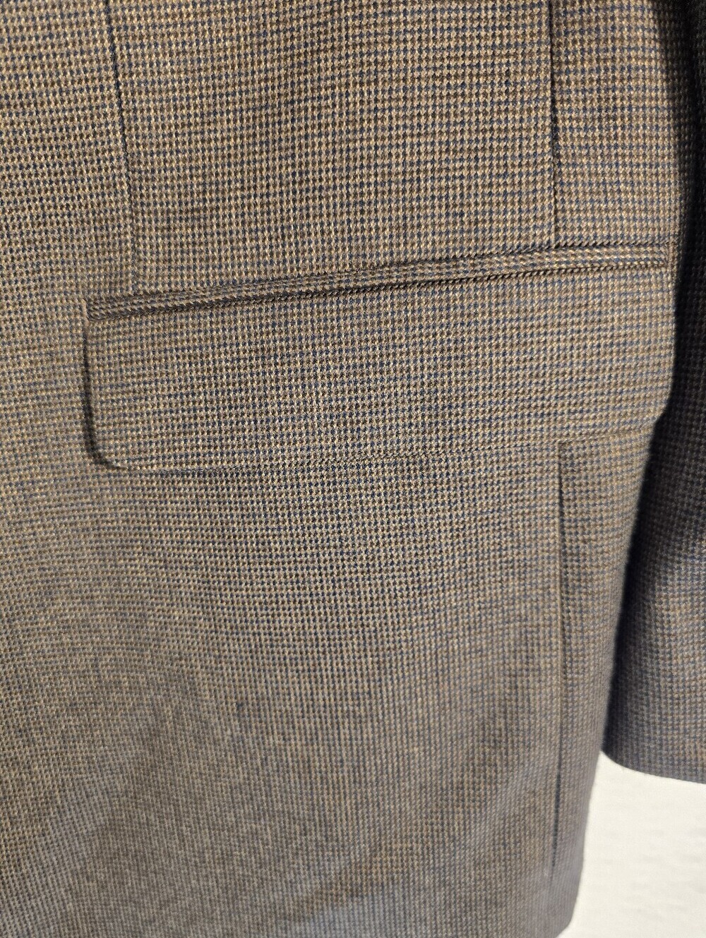 Lauren Ralph Lauren Brown Blue Microcheck 2 Button Fall Blazer. Mens 46L - Picture 5 of 13